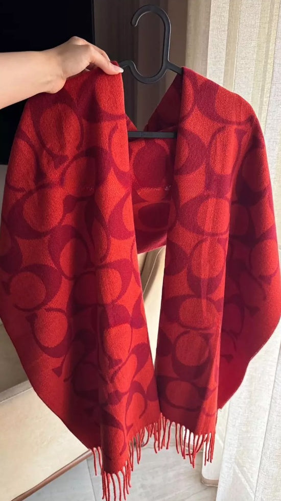 Red coach scarf