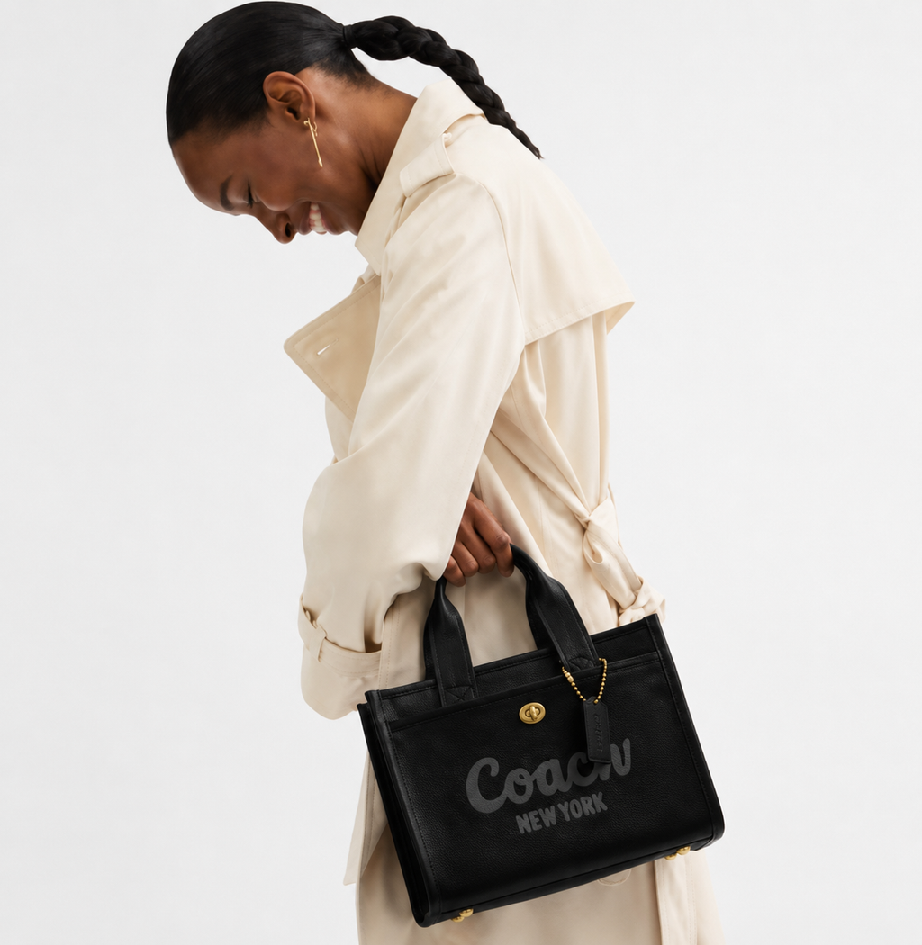 Coach Cargo Tote Bag 26 leather in black
