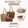 The Perfect REVERSIBLE COACH TOTE BAG Bundle light brown