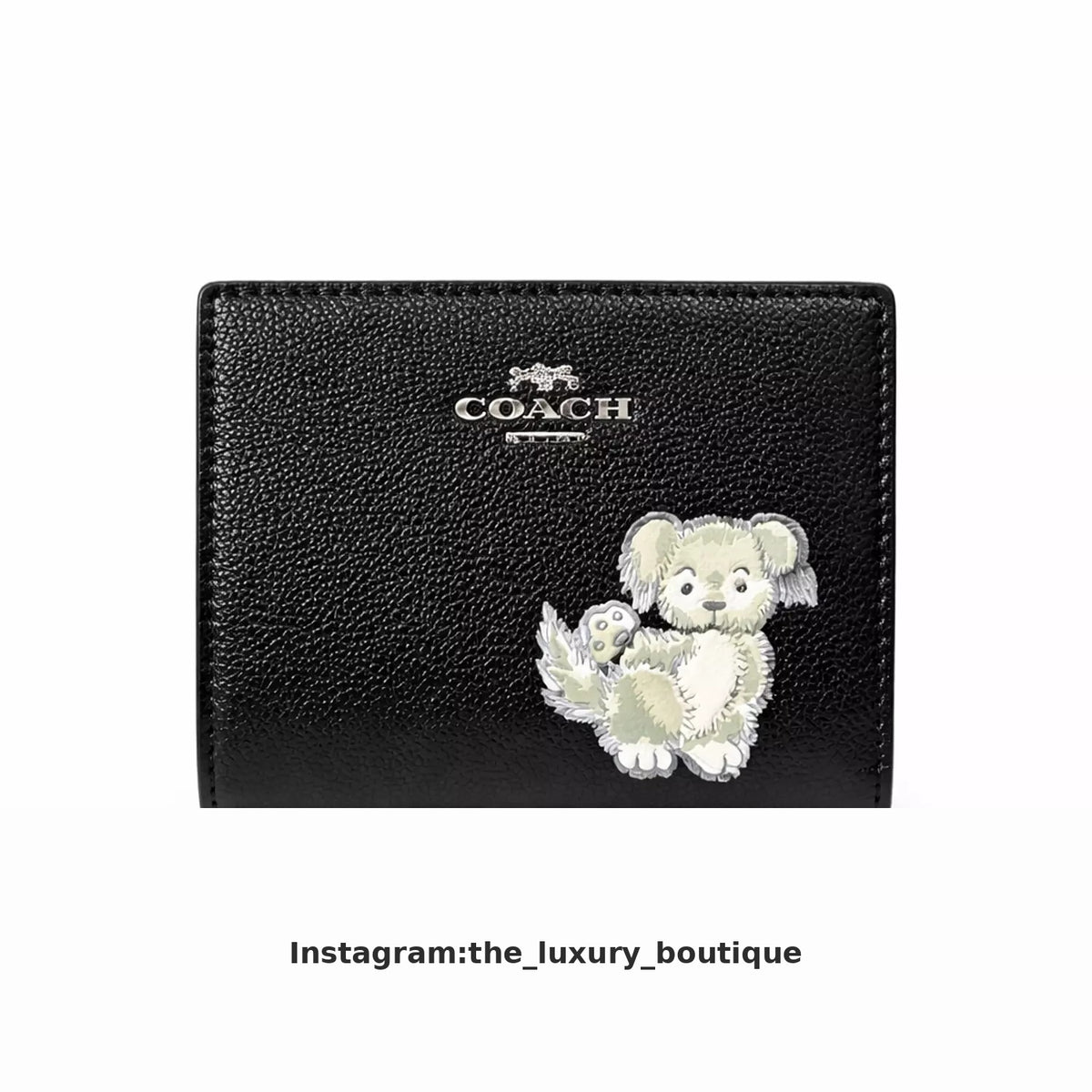 Coach snap wallet teddy bear