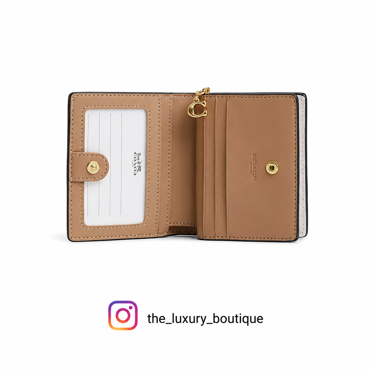 Snap Wallet In Signature Canvas Beige with flowers