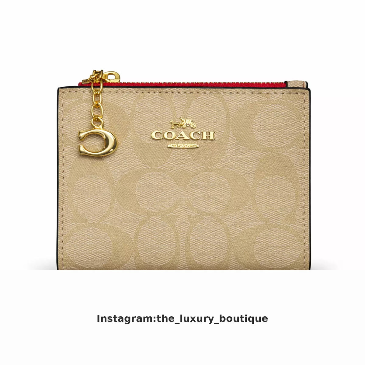 Coach bifold wallet in khaki (v2)