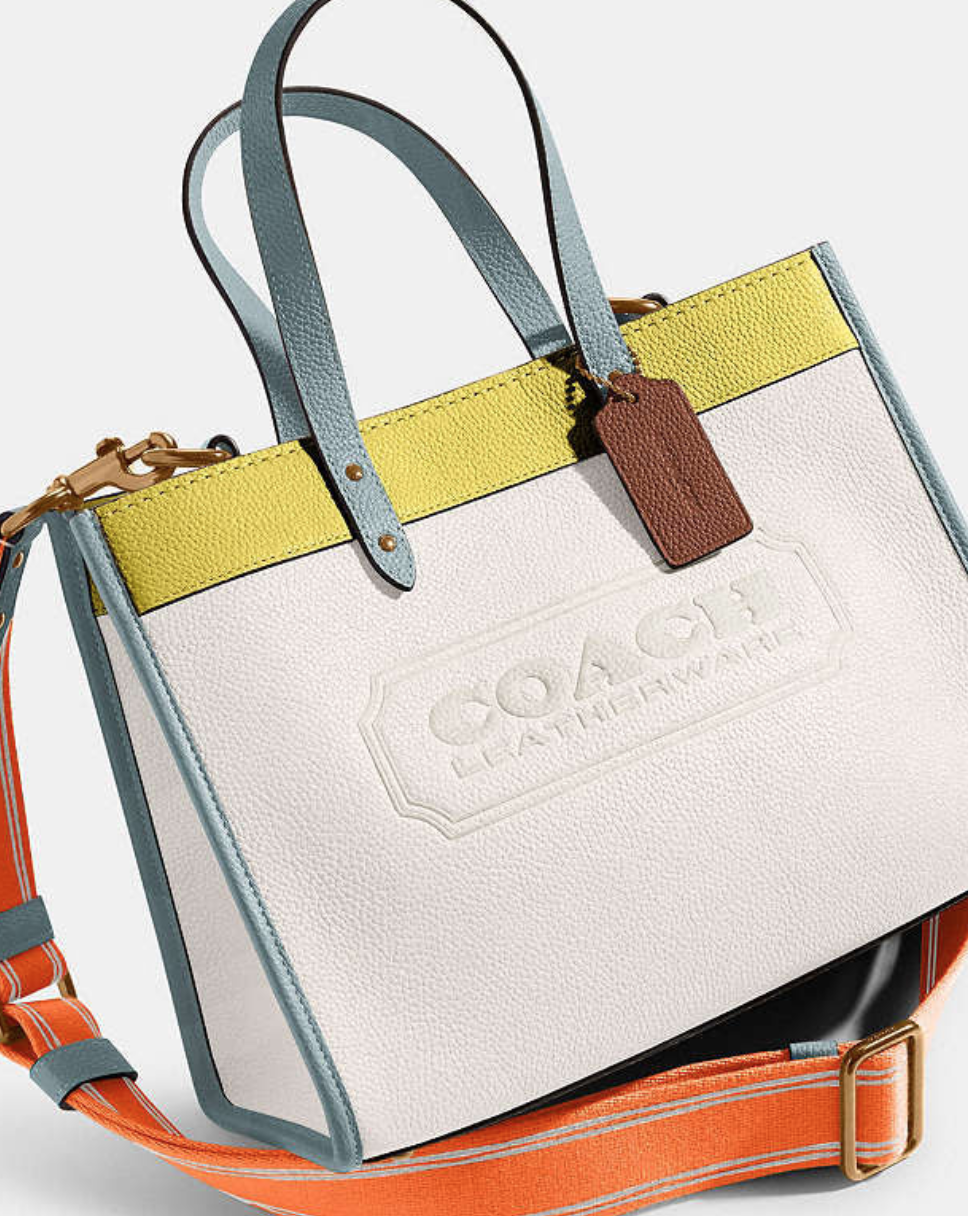 Field Tote 30 In Colorblock With Coach Badge - Style 2