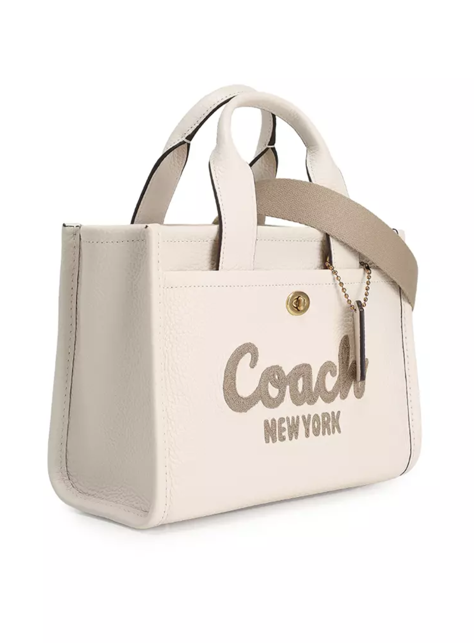 Coach Cargo Tote Bag 26 leather in white