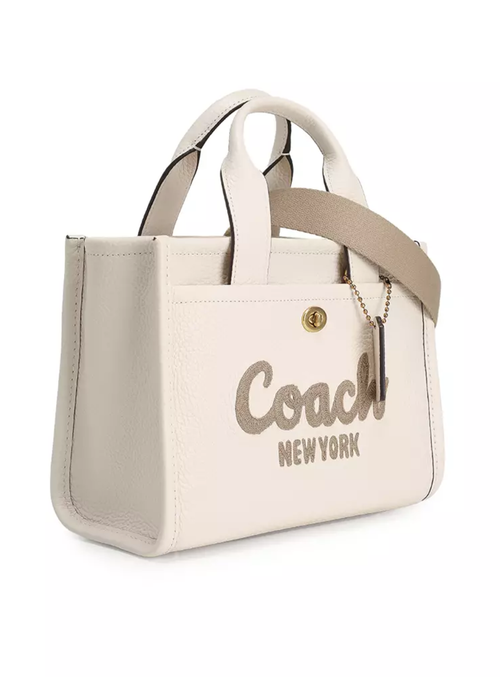 Coach Cargo Tote Bag 26 leather in white