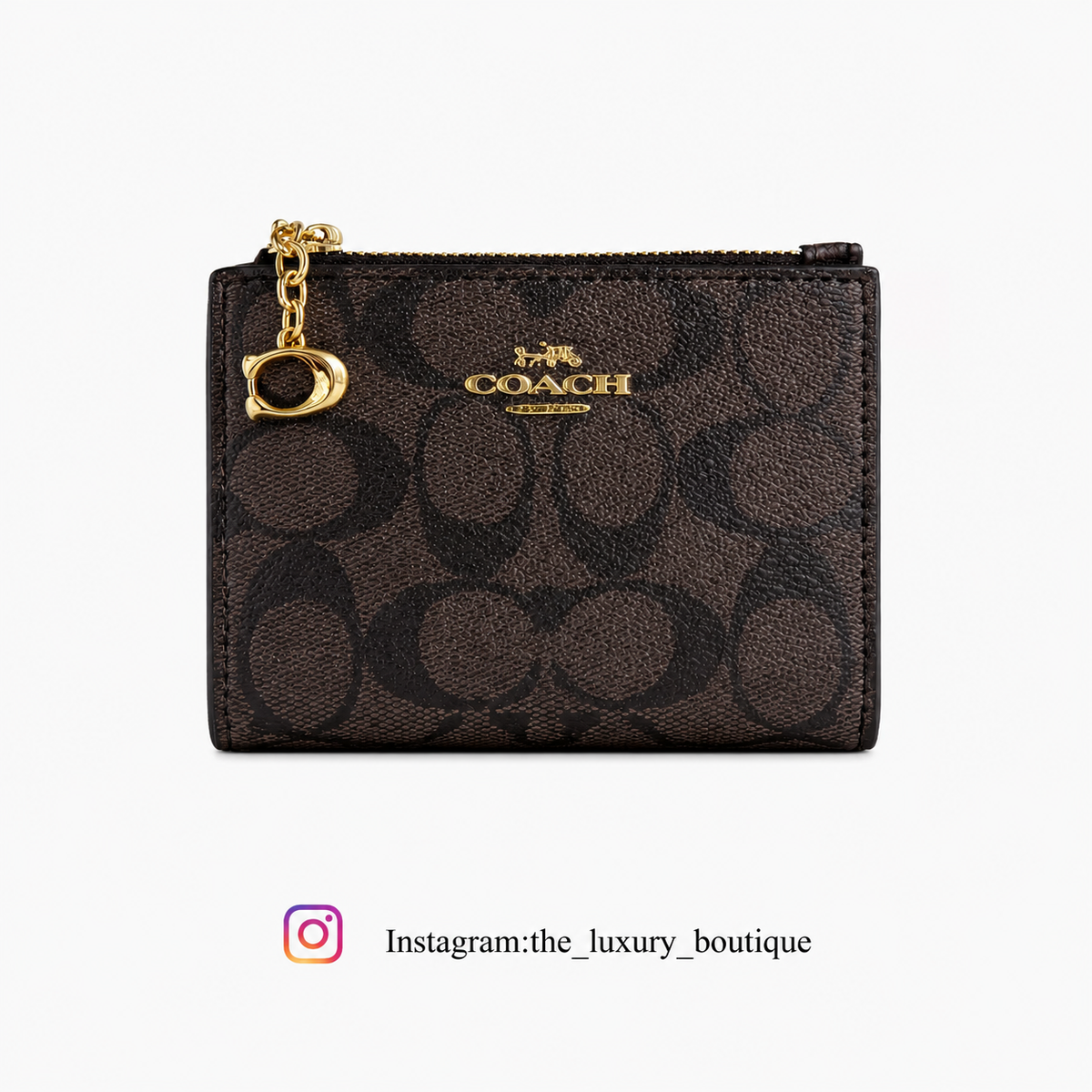 Coach bifold wallet brown black