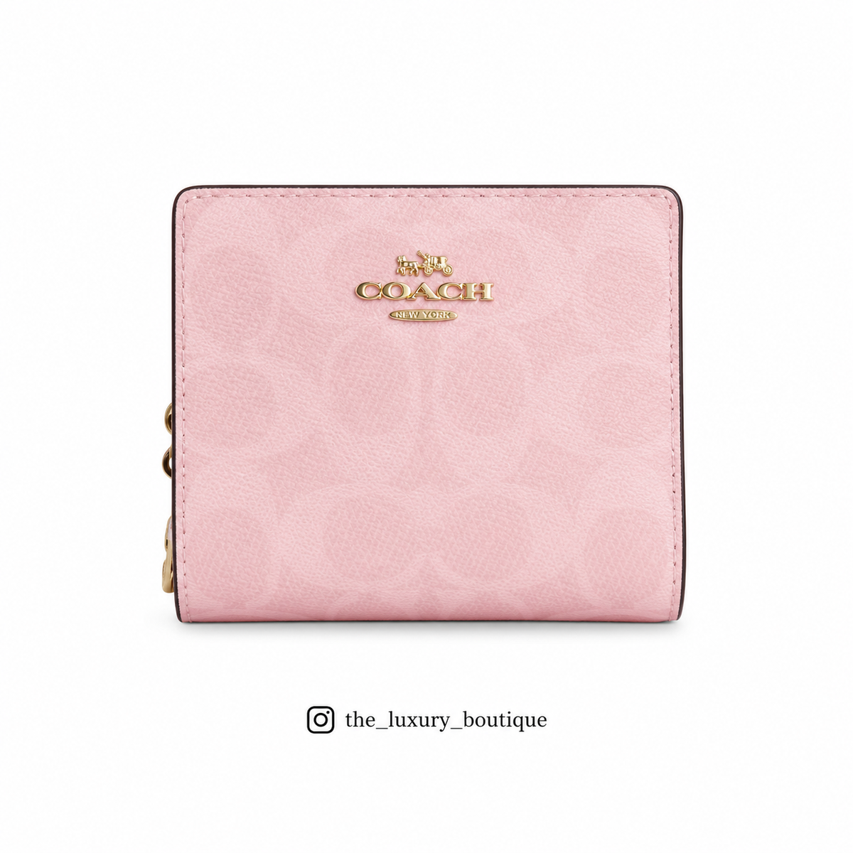 Coach snap wallet in powder pink (v2)