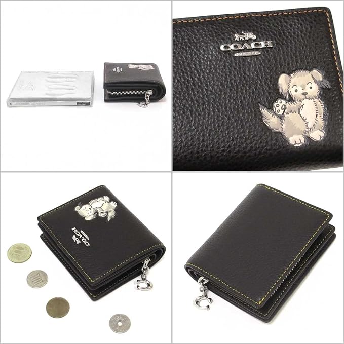 Coach snap wallet teddy bear