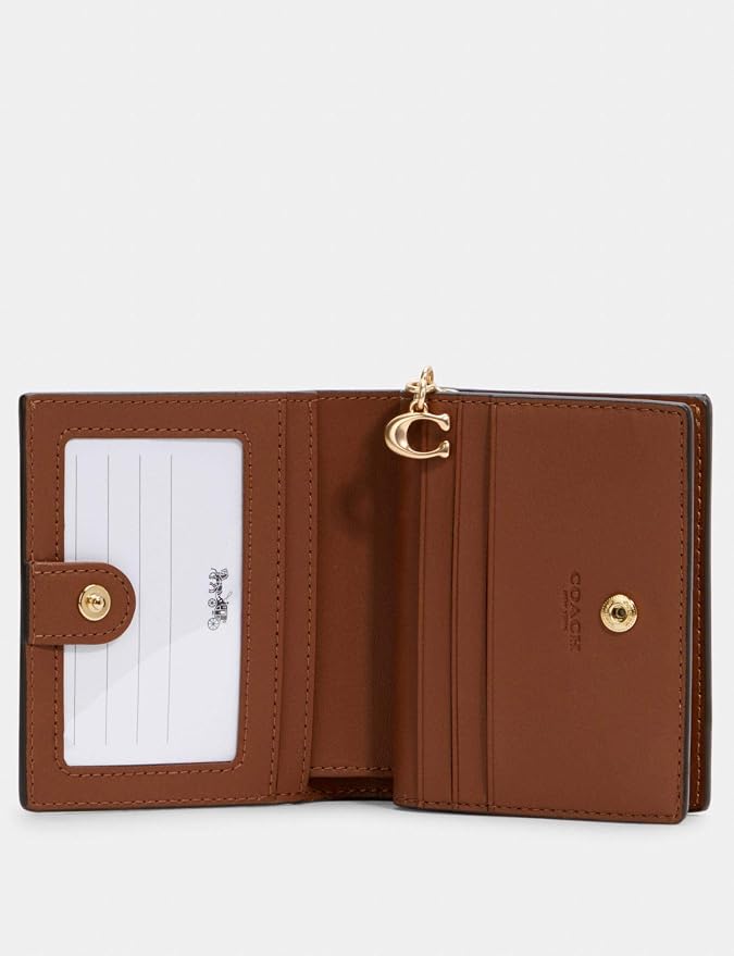 Snap Wallet In Signature Canvas tan brown