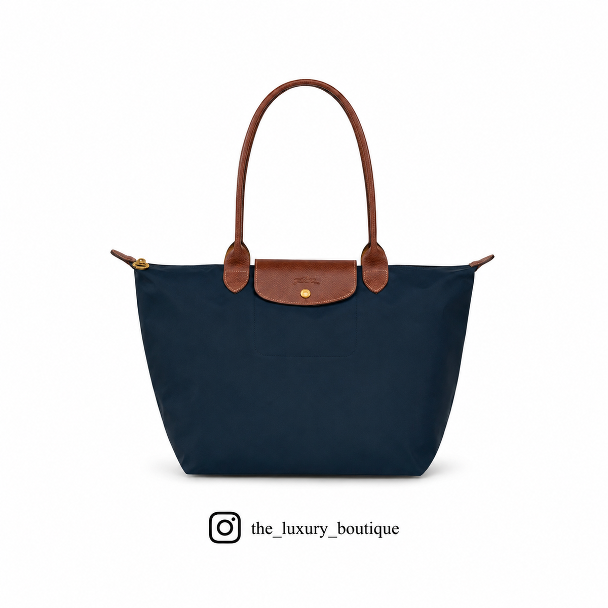 Longchamp Original Le Pliage Medium Size in Navy