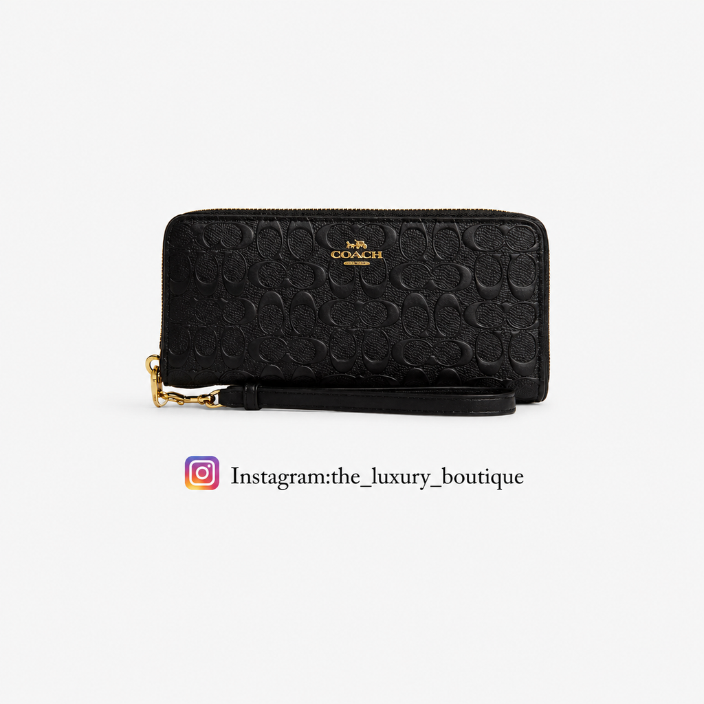 LONG ZIP AROUND WALLET IN SIGNATURE CANVAS