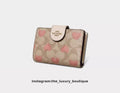 Medium Corner Zip Wallet pink hearts
