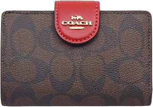 Medium Corner Zip Wallet In Signature red cap