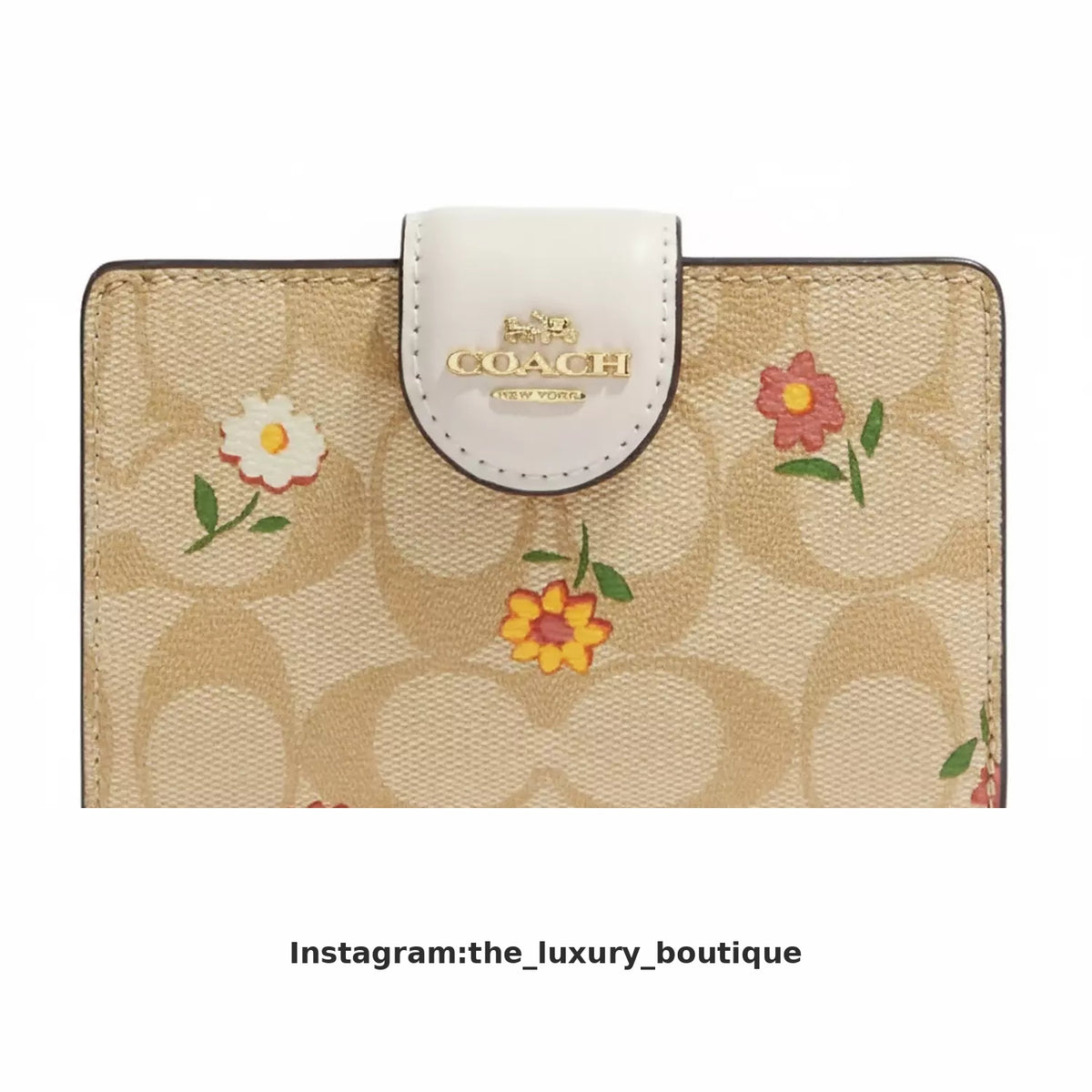 Medium Corner Zip wallet with flowers
