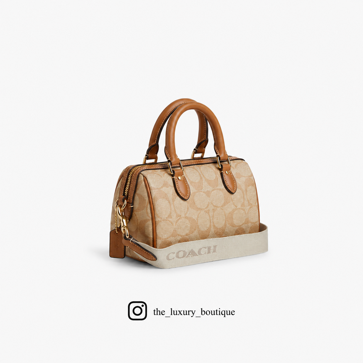 Coach Mini Rowan Crossbody In Signature Canvas With Stripe
