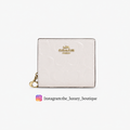 Snap Wallet In Signature Canvas leather glossy white