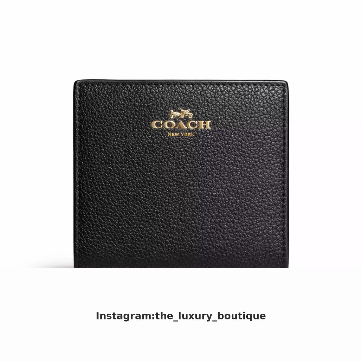 Coach snap wallet in black