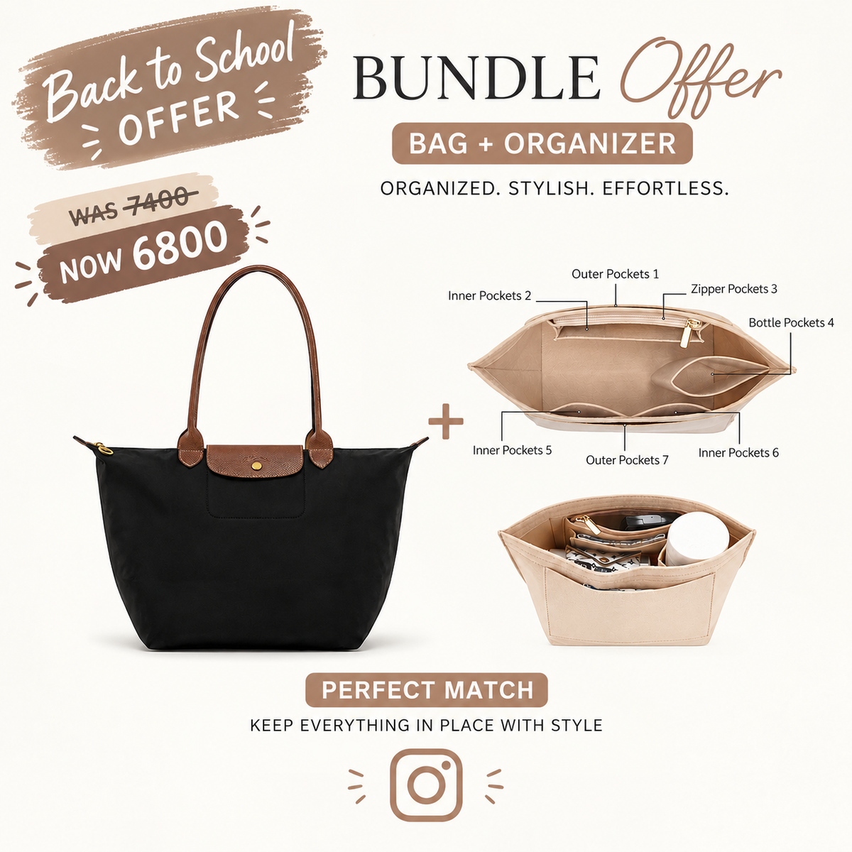 The Perfect Black Longchamp Bundle Large size