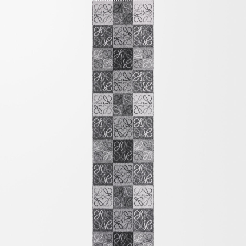 Loewe Scarf in Wool and Cashmere Black/White