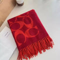 Red coach scarf