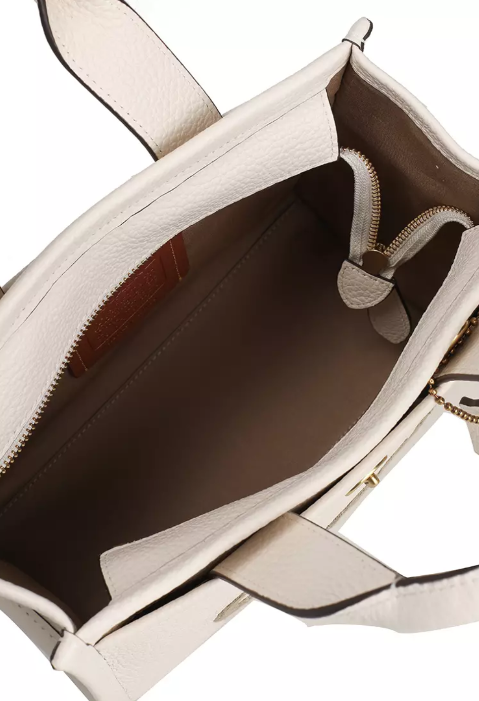Coach Cargo Tote Bag 26 leather in white