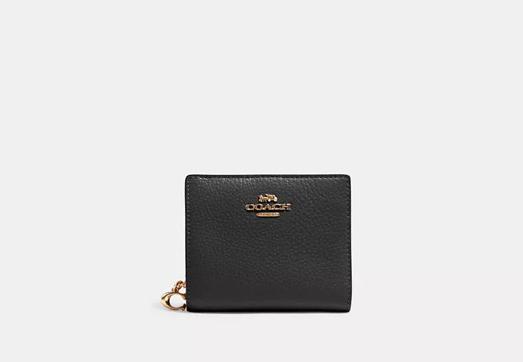 Coach snap wallet in black