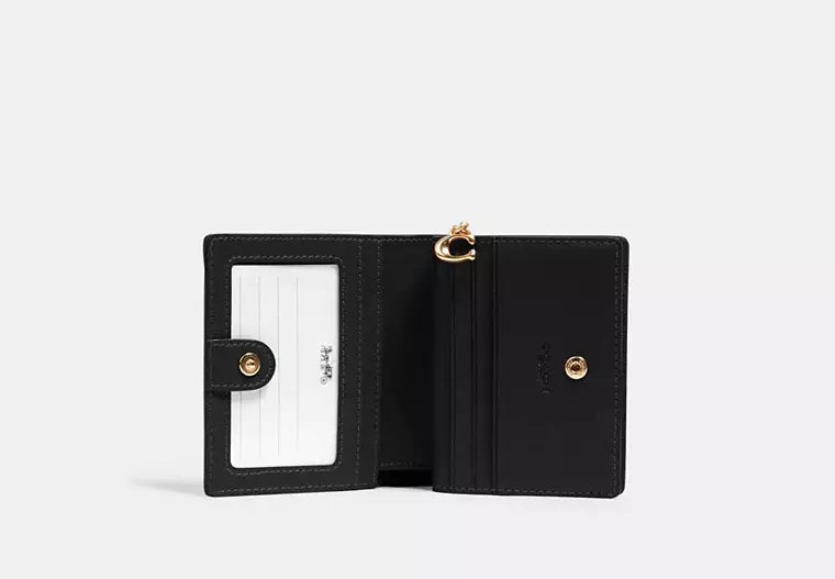 Coach snap wallet in black