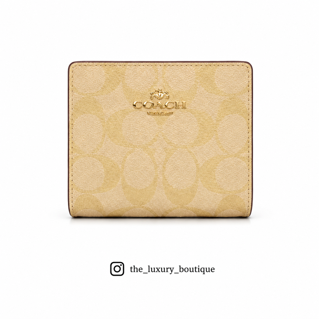 Snap Wallet In Signature Canvas khaki