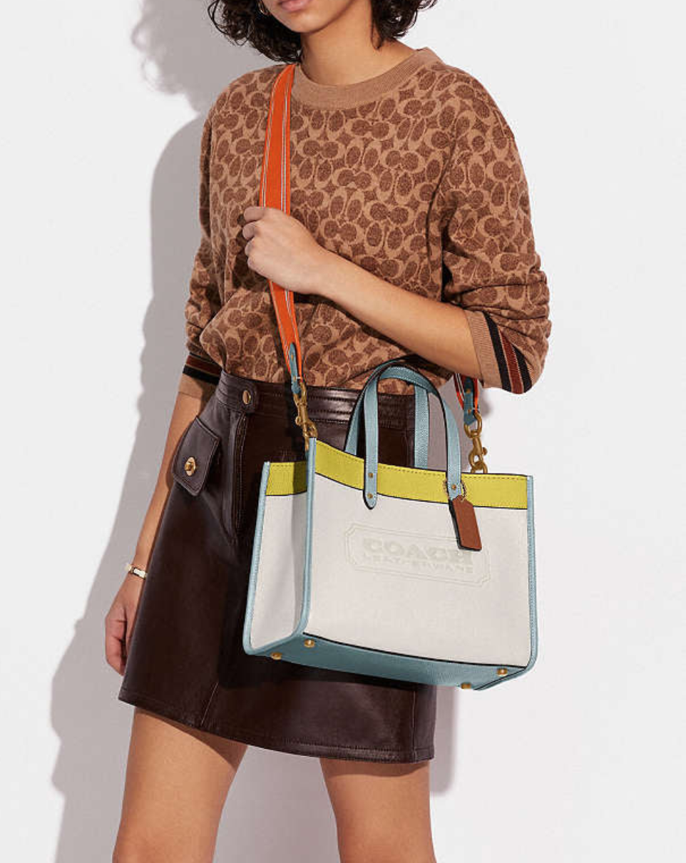 Field Tote 30 In Colorblock With Coach Badge - Style 2