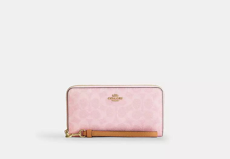 LONG ZIP AROUND WALLET IN powder pink