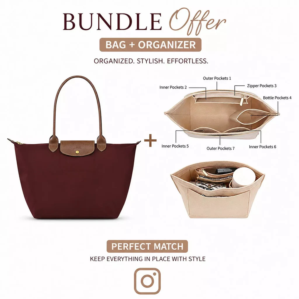 The Perfect Burgandy Longchamp Bundle Large size