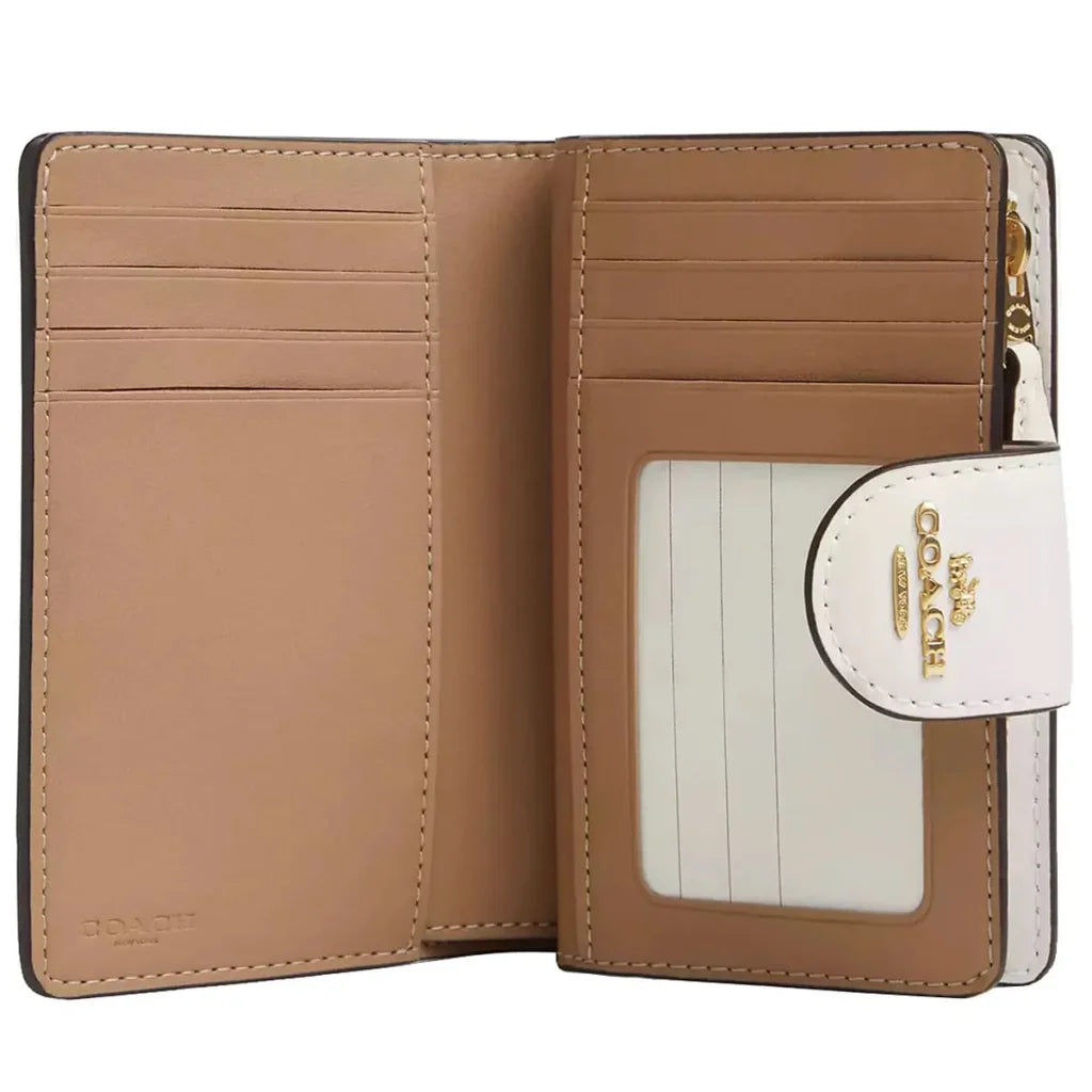 Medium Corner Zip wallet with flowers