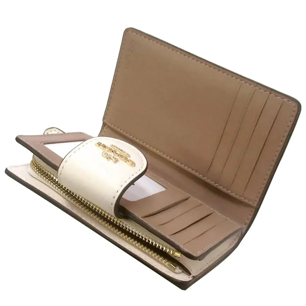 Medium Corner Zip wallet with flowers