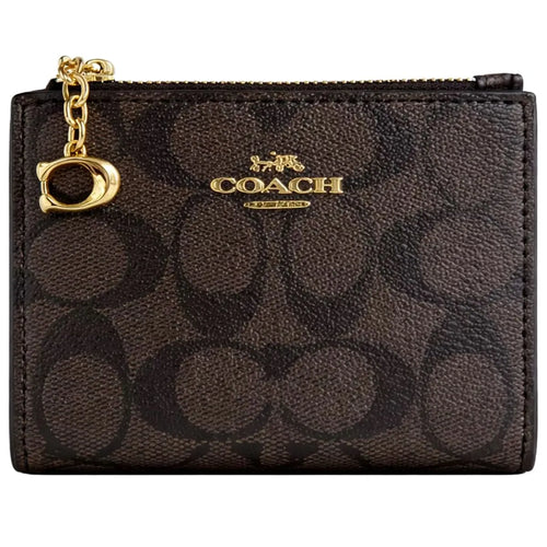 Coach bifold wallet brown black
