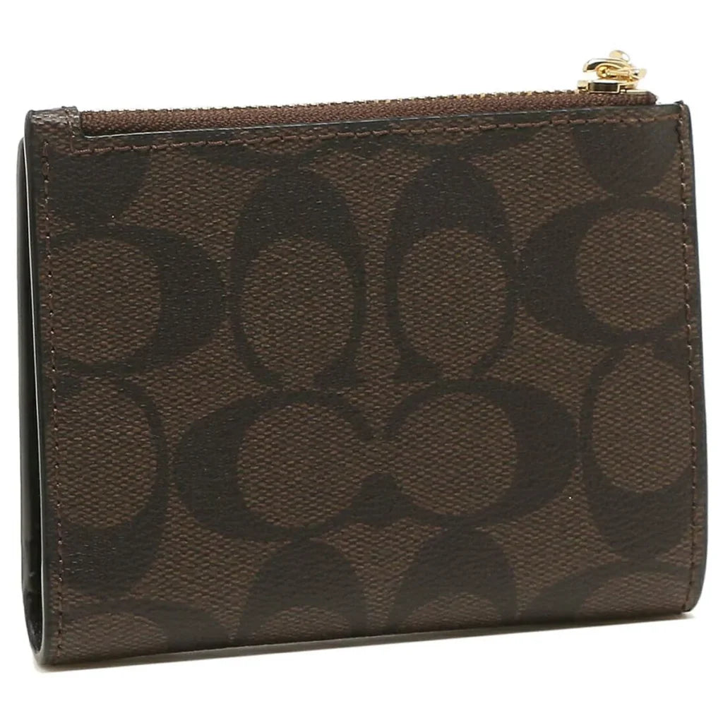 Coach bifold wallet brown black