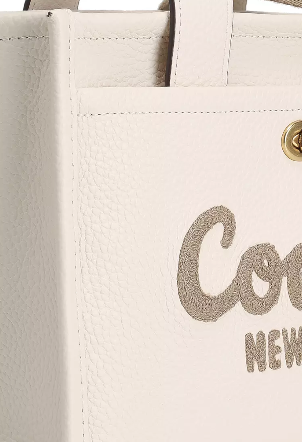Coach Cargo Tote Bag 26 leather in white