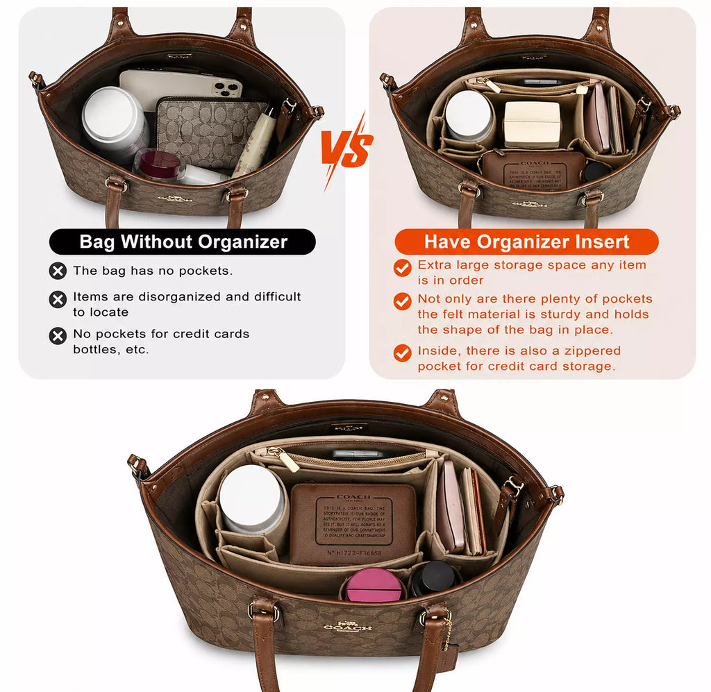 The Perfect REVERSIBLE COACH TOTE BAG Bundle light brown